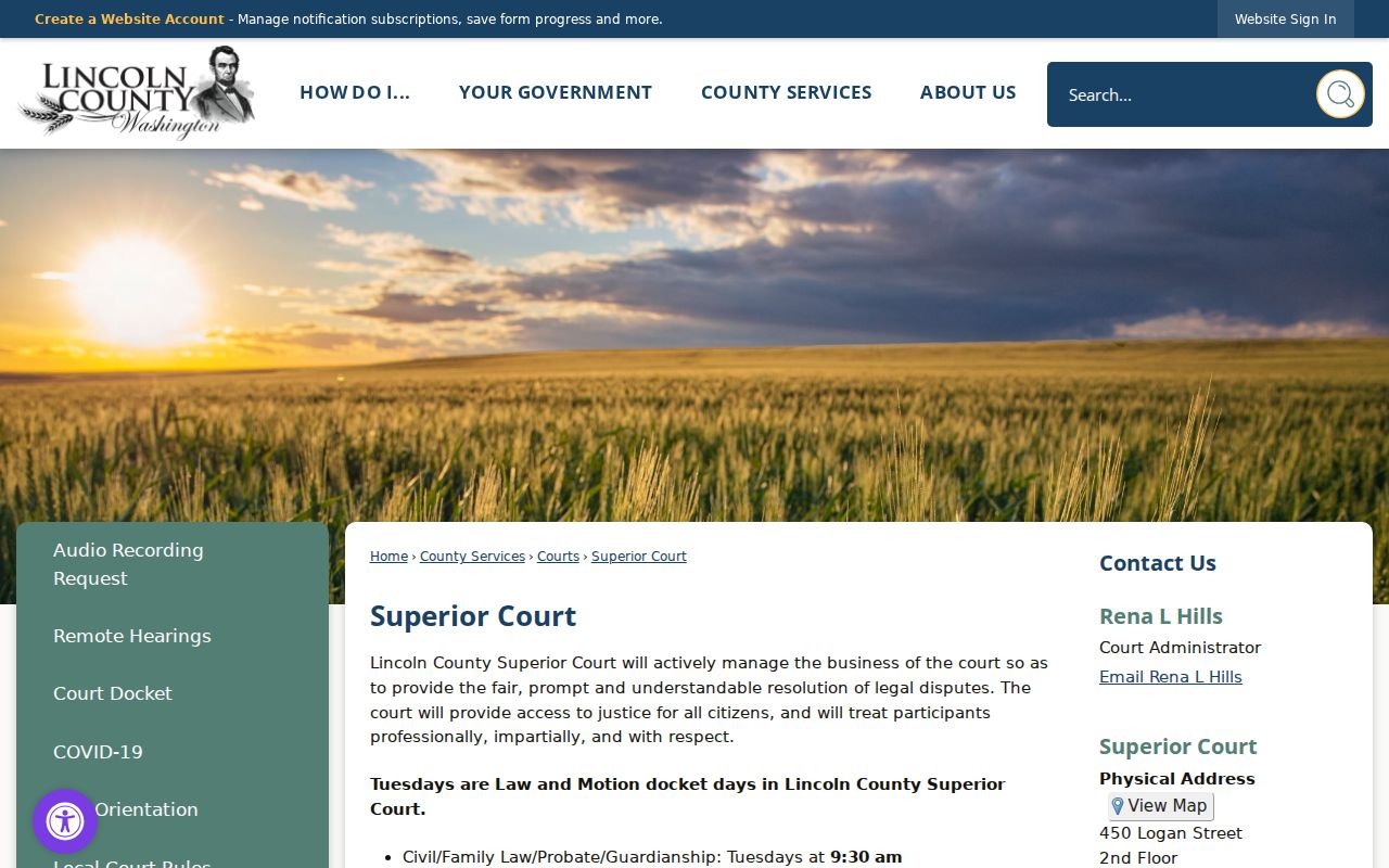 Lincoln County court dates and local Tuesday docket schedule