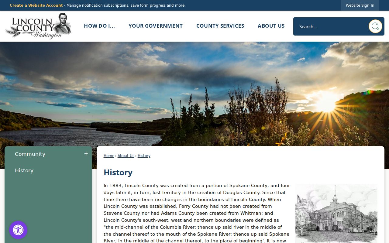 Lincoln County county-seat and records history