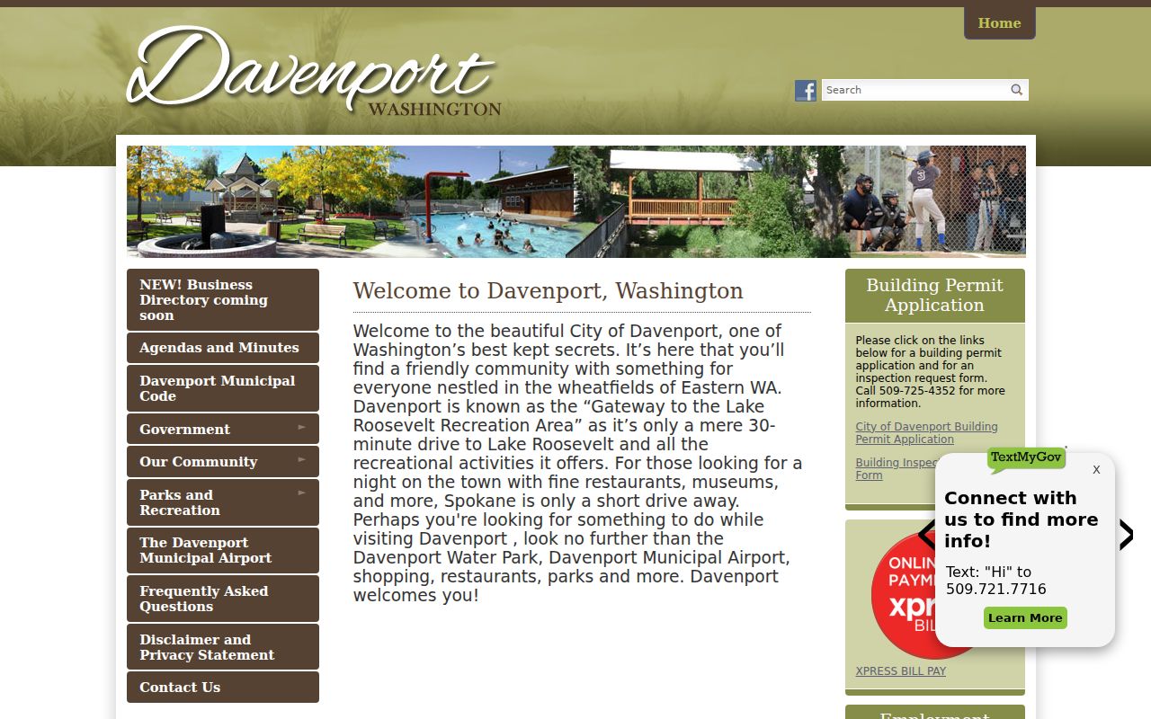 Davenport court record City Hall website